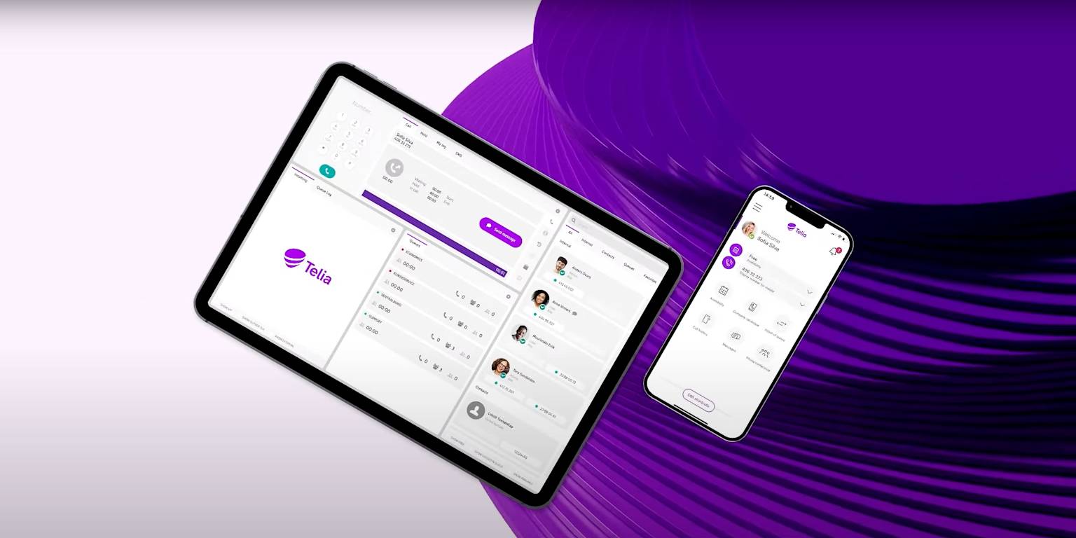 Mobila växeln Telia Smart Connect på mobil och surfplatta