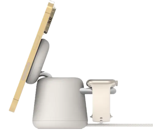 Belkin Boost Charge Pro 2in1 MagSafe 15w Charging Stand Sand