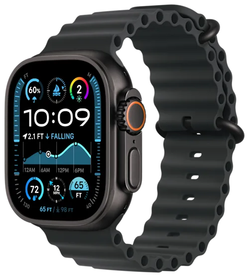Apple Watch Ultra 2 49mm 4G Havsband Svart Titan