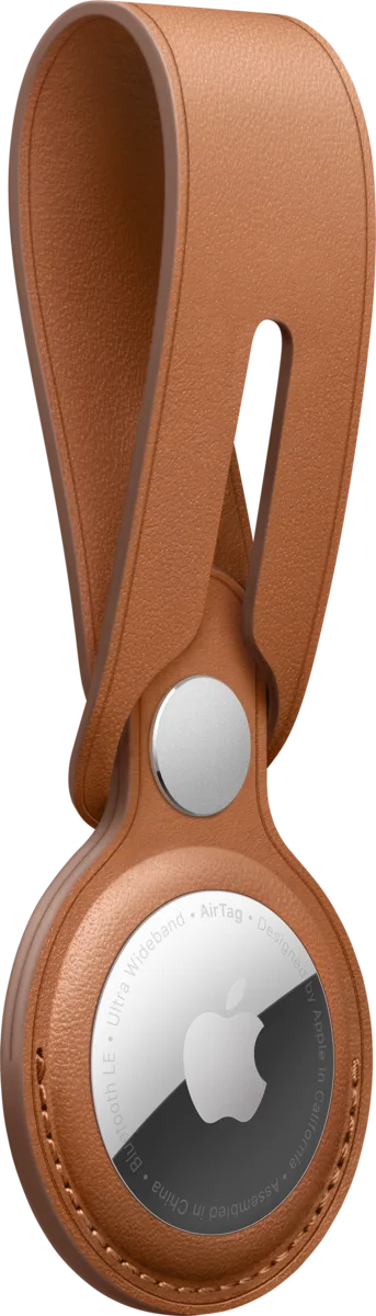 Apple AirTag Leather Loop Sadelbrun