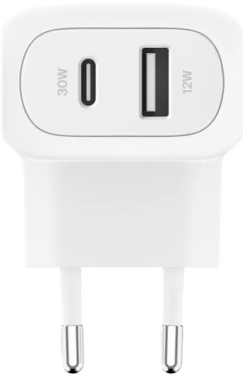 Belkin Boost Charge Dual Väggladdare 42w USB-C + 12w USB-A Vit