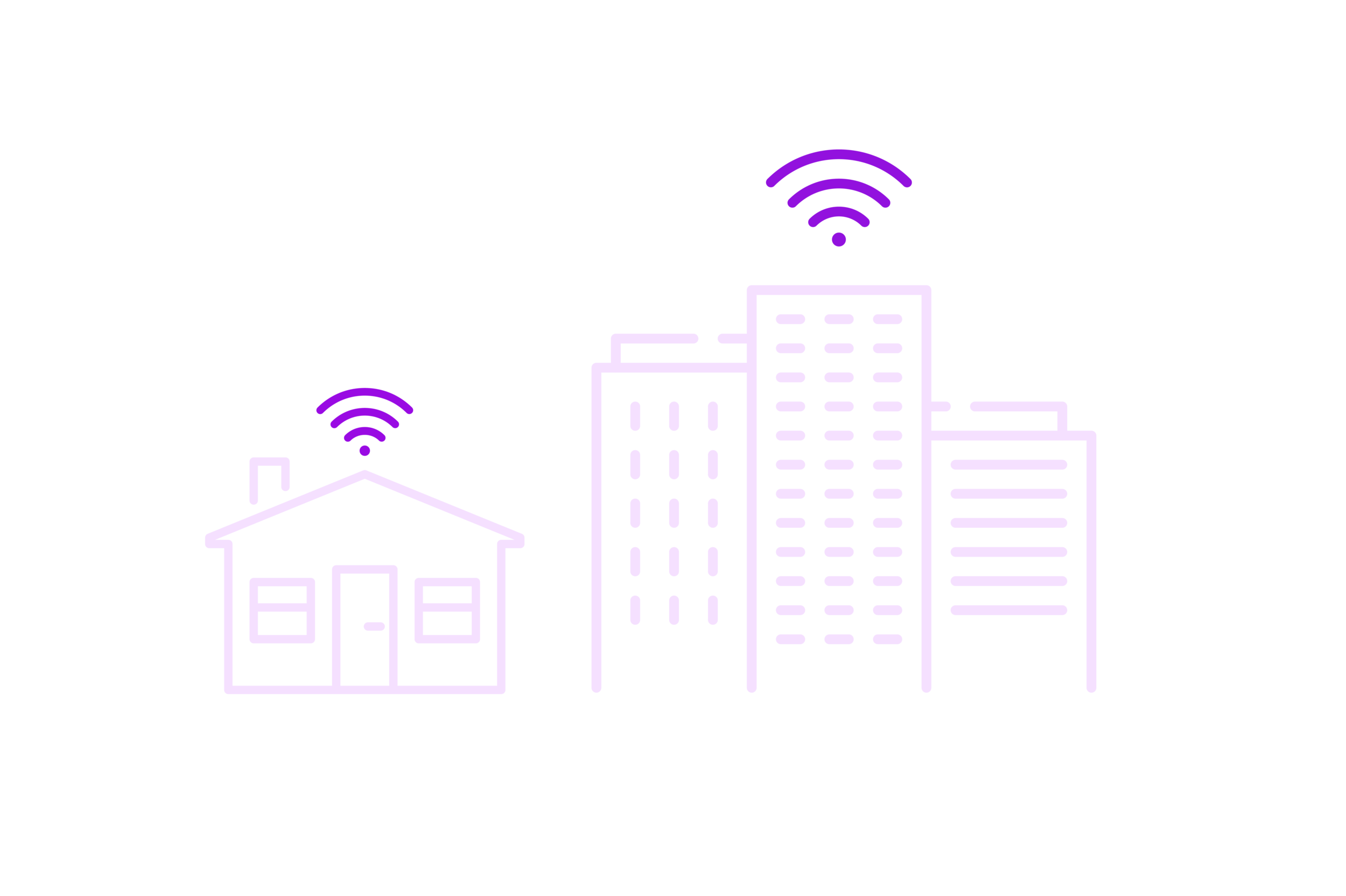 Illustration på hus och lägenheter