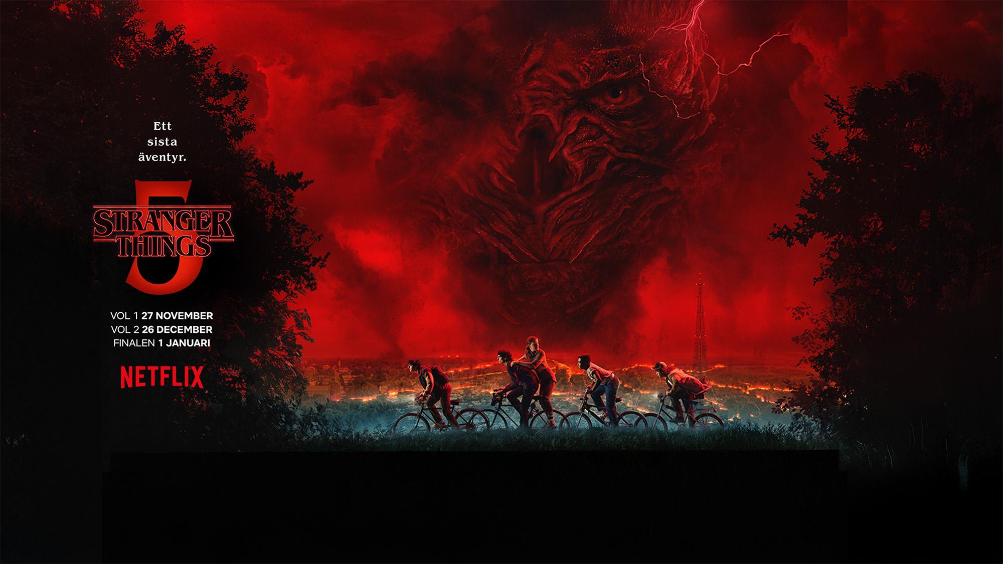 Missa inte den femte och sista säsongen av Stranger Things som har premiär på Netflix den 27 november 2025.