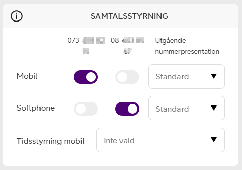 Kontorsinställning växeln Telia Smart Connect