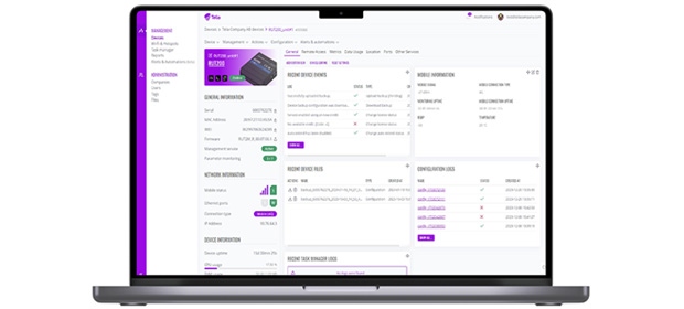 Gränssnitt för Telia Managed IoT Gateway RMS
