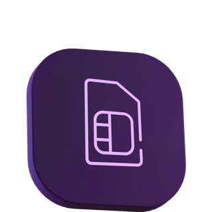 Lila ikon för företagsabonnemang från Telia