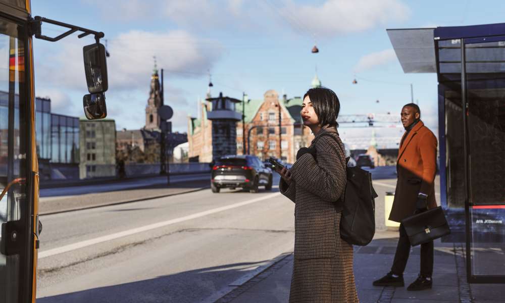 People waiting for a bus