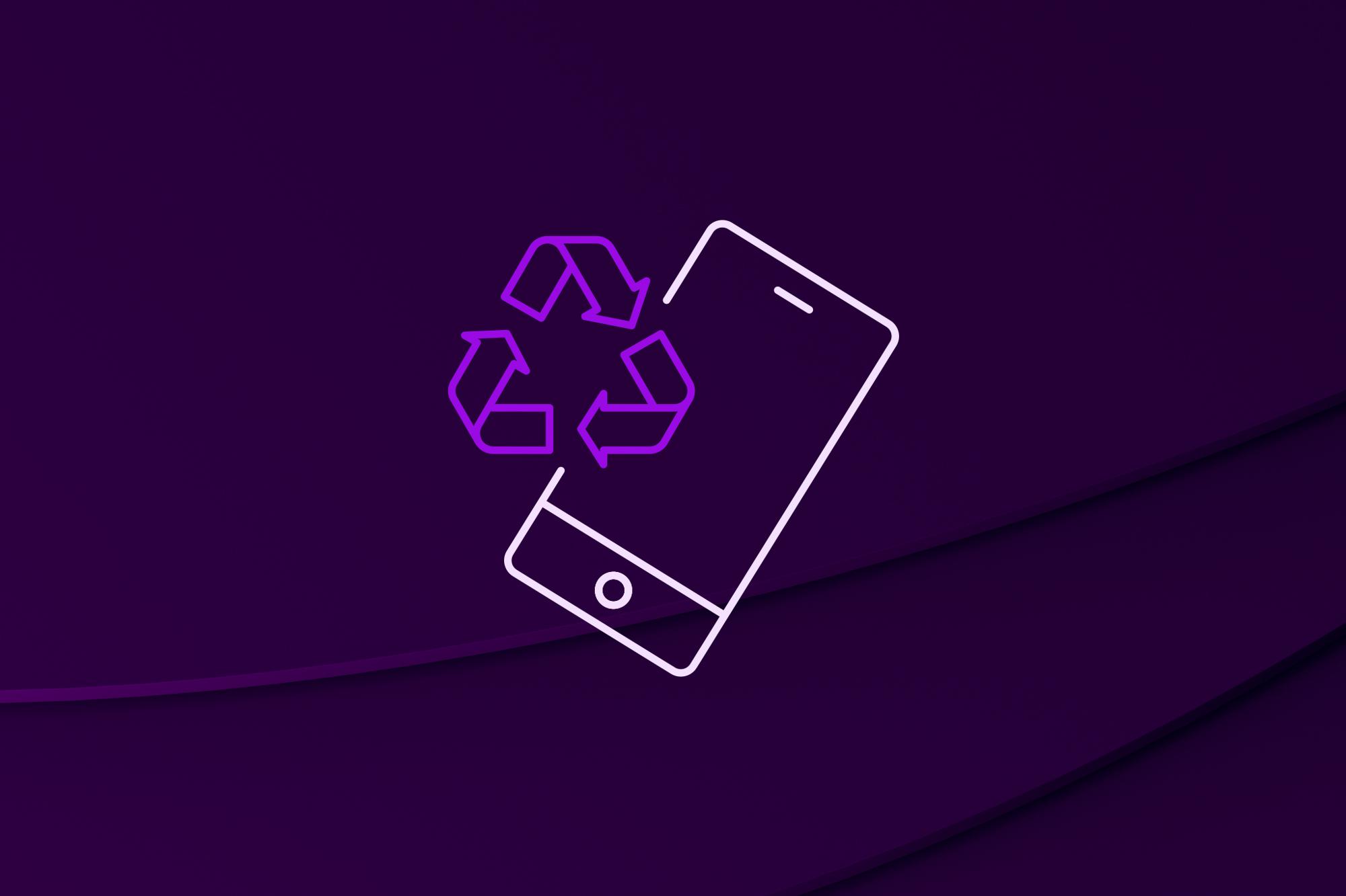 Ikon för att panta mobilen