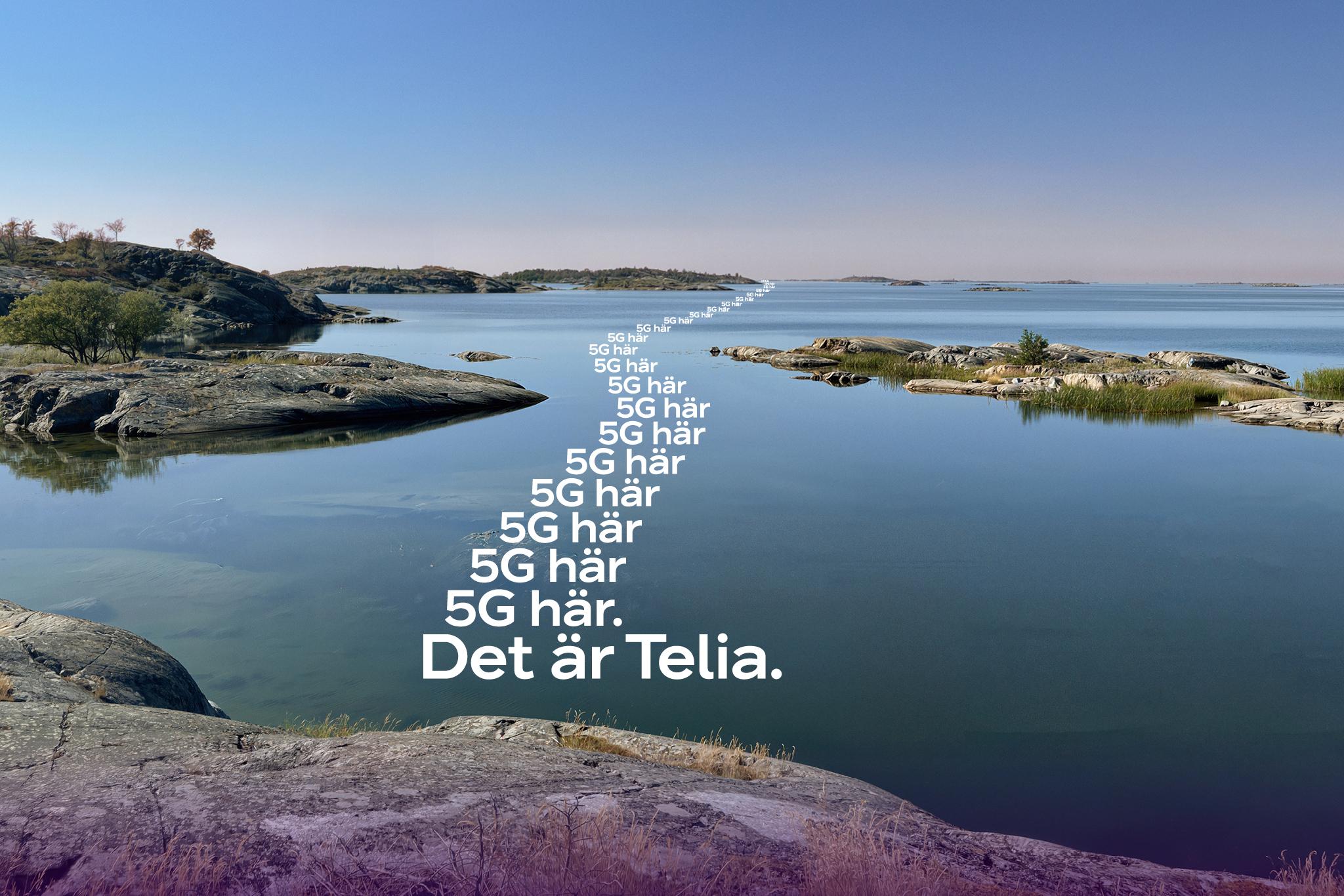 5G nät över sjö sommar